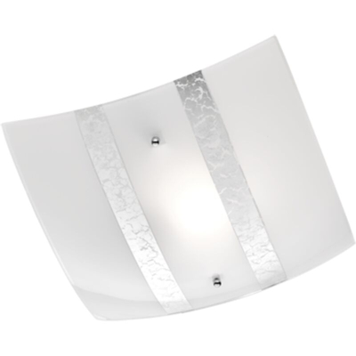 Trio Lighting Italia Nikosia Plafoniera Da Soffitto Per Interno Attacco Grande E27 In Vetro Colore Argento 608700189