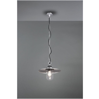 ITALIA BRENTA SOSPENSIONE A SOFFITTO DA ESTERNO ATTACCO GRANDE E27 ZINCATO 301760186 - Trio Lighting