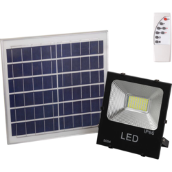 Proiettore A Led Solare 50W Sensor + Telecomando Pannello 6V/15W 3,7V/12000mAH 350x350x17mm [PLMP-626004-CW] | Bianco Freddo (PL-626004-CW) - GREENICE en oferta