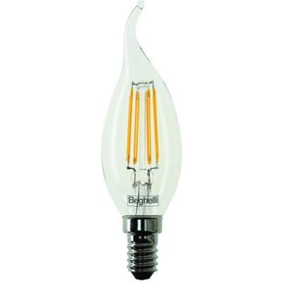 Lampadina fiamma Zafiro LED E14 4W 2700K luce calda 56417 - Beghelli