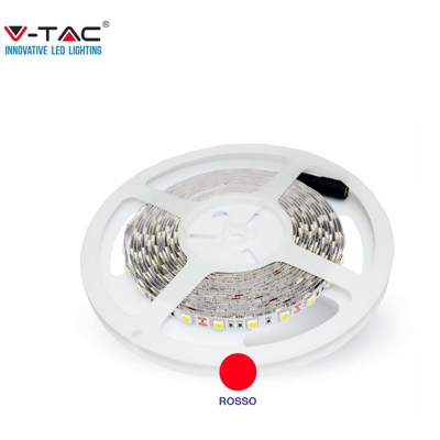 V-Tac Vt-5050 Striscia 300Led Smd5050 Strip 5M Ip20 Luce Rossa - Sku 2128