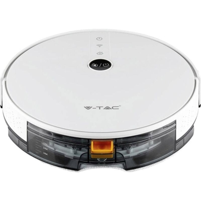 V-tac - aspirapolvere lavapavimenti base ricarica wifi smart 1800pa 220-240 volt bianco tec 649780