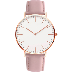 Moda Donna Uomo Semplice Ultra-sottile orologio minimalista casual in pelle cinturino da polso - ASUPERMALL en oferta