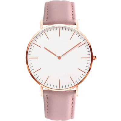 Moda Donna Uomo Semplice Ultra-sottile orologio minimalista casual in pelle cinturino da polso - ASUPERMALL