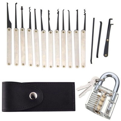 Strumento di blocco, set di 12 con blocco pratica trasparente - ASUPERMALL