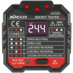 Rivelatore Socket display KKmoon KKM5 digitale portatile circuito Polarita tester di tensione della parete della spina Breaker Finder RCD test en oferta