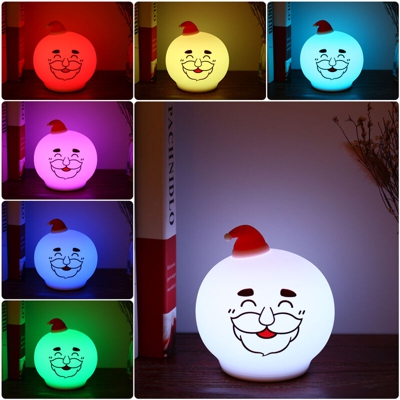 Babbo silicone colorato USB di ricarica lampada da comodino per bambini lampada da notte shoot-controllato vecchi modelli di buon auspicio a LED