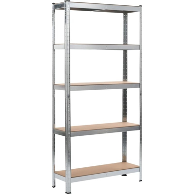 Scaffale Argento 90x30x180 cm Acciaio e MDF - VIDAXL