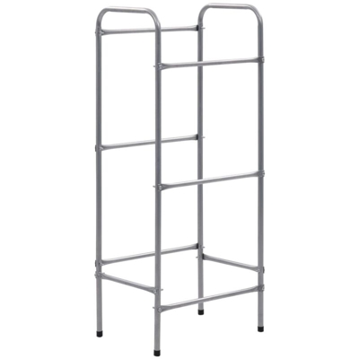 Supporto con Ripiani per 3 Casse Argento 50x33x116 cm Acciaio - VIDAXL