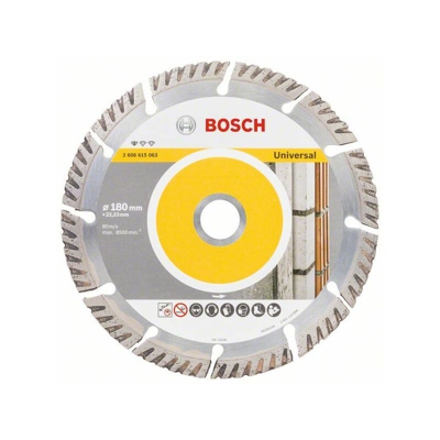 Bosch Lama da taglio diamantata standard per Universal, 180 x 22,23 x 2,4 x 10 mm
