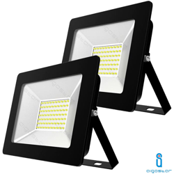 2x FARO LED SLIM PROIETTORE 50W SMD 6400K BIANCO FREDDO IP65 DA ESTERNO AIGOSTAR en oferta