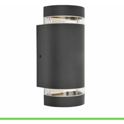 Focus Lampada da Esterno, 35 watts, Grigio Antracite, 23.5 x 11 cm - Lutec en oferta