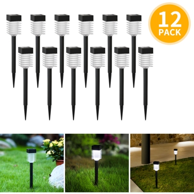 Luce Led Solare Da Giardino 6500K Lampioncino Picchetto Paletto 4 Pezzi - AIGOSTAR