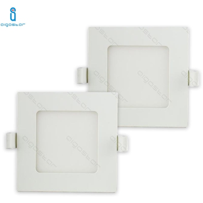 Pannello Led Faretto Da Incasso 9W 6000K Ultra Slim Bianco Quadrato 2 Pezzi - AIGOSTAR