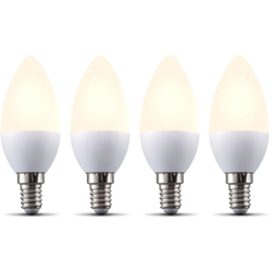 Lampadine LED smart E14, set di 4, dimmerabili con lo smartphone, luce calda 2700K, funzionano con App per iOS e Android, Amazon Alexa, Google Home, precio