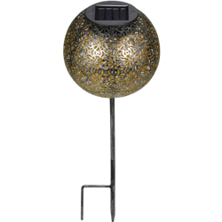 Luce solare da terra, 15 cm, marrone, luce a sfera - ASUPERMALL precio
