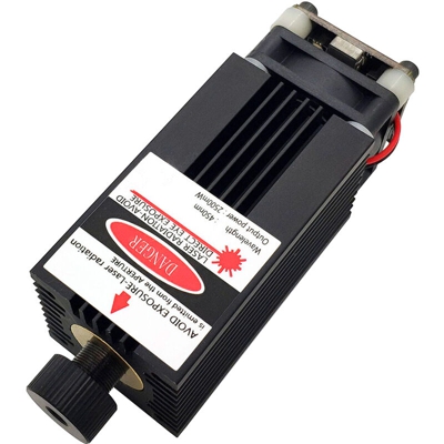 Laser testa testa laser incisione macchina per incisione raccordo blu-viola incisione laser di alta potenza incisione laser testa 2500mW fai da te