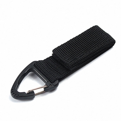 Multifunzionale Molle Cintura in tessuto Arrampicata moschettone fibbia nylon ad alta resistenza appeso a catena zaino chiave Hook - ASUPERMALL