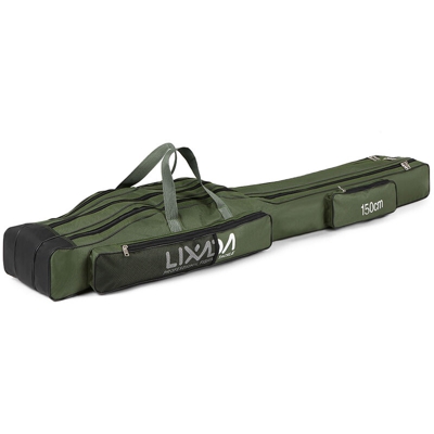 Lixada 130cm / 150cm tre strati pesca sacchetto piegante portatile canna da pesca Reel Tackle Strumento di custodia da trasporto Carrier borsa da