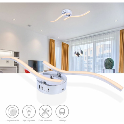 Due onda lampada 12W bianco caldo LED - ASUPERMALL