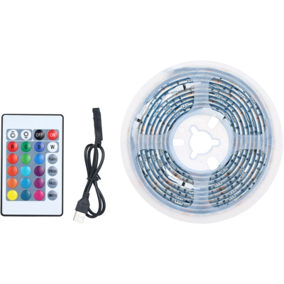 2 m lampada intelligente impermeabile 60 luci con 5050 perline lampada LED RGB + telecomando remoto (con batteria) + regolatore - ASUPERMALL