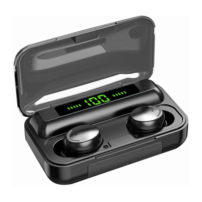 F9-5 binaurale auricolare Bluetooth cuffie sportive Display Power Touch 5.0 wireless f9-5c auricolare ChinaCache unico significativo confezione nera