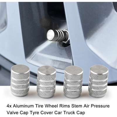 Alluminio Argento 4PCS copertura valvola - ASUPERMALL