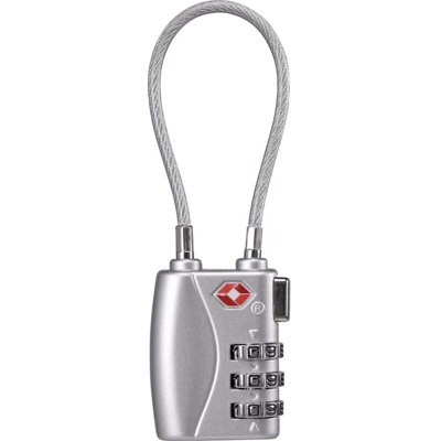 BT-1826581 Lucchetto con cavo 33 mm Argento Serratura a combinazione numerica - Basetech