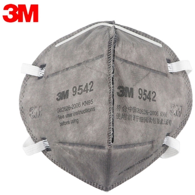 3M 9542 KN95 maschera protettiva strato 3 soddisfano GB2626-2006 KN95 al 95% di protezione senza testa di valvola filtro a carboni attivi montato