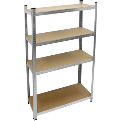 Scaffale scaffalatura metallo per officina senza bulloni 160x80x40 cm 4 ripiani - ECD GERMANY