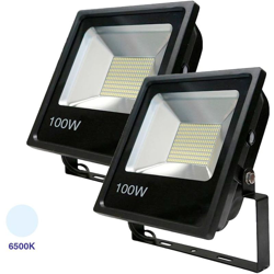 Faro Led Esterno Smd 100W Slim 2 Pezzi Ip65 Luce Fredda Illuminazione Per Esterno - HOUSECURITY precio