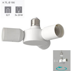 RUEDA ACCESSORIO 3XE27 BIANCO 98277 - Eglo características