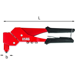 Usag 995 Af Rivettatrice Rivettatrici A Testa Orientabile 360ÃÂ° Da 2.4 A 4.8 en oferta