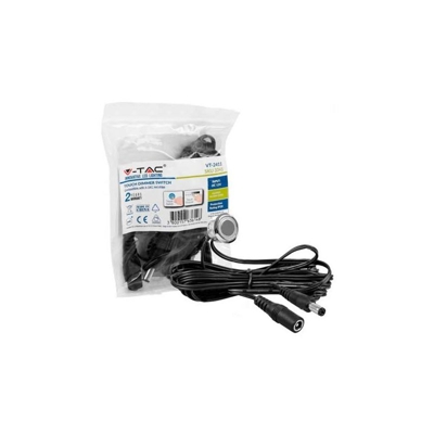 V-TAC VT-2411 Pulsante touch dimmer incasso Ø20mm per strisce led 60W - SKU 3341