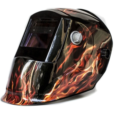 Maschera saldatura automatica LCD Din 4 - 9/13 MMA MIG TIG Foxcot Charm Flame