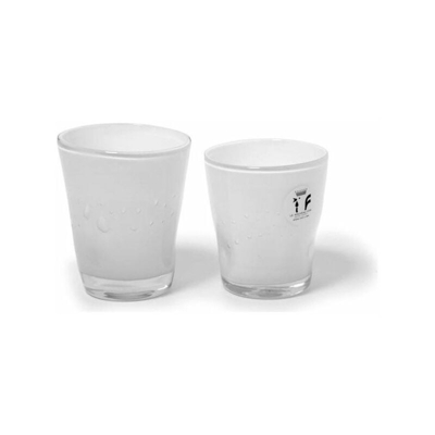 Bicchieri 6 Pezzi Acqua Bianco Schiacciato - YEPPON