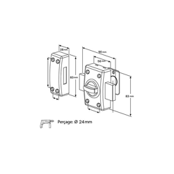 Bricard 1986 serratura Pratic a pulsante Cilindro di 35 mm Diametro 22 mm dorato características