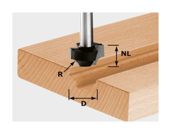 Festool Fresa a quartuccio HW gambo 8 mm HW S8 D23/R6 características