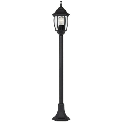 Lucide tireno – Lanterna/piantana esterno esterno – IP44 – Nero, alluminio, nero, 16,5 x 16,5 x 120 cm, E27 60 watts 230 volts