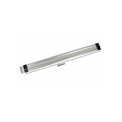 Lampada Barra Led in alluminio 300mm 3W 12V DC Bianco Caldo per Cucina Armadio Corridoio Mensola Vetrina Luci Notte - LEDLUX