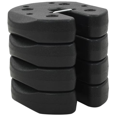 Piastre Di Peso Per Gazebo In Cemento 4 Pz 220x30 Mm Nero