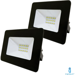 2x FARO LED SLIM PROIETTORE 10W SMD 6400K BIANCO FREDDO IP65 DA ESTERNO AIGOSTAR en oferta