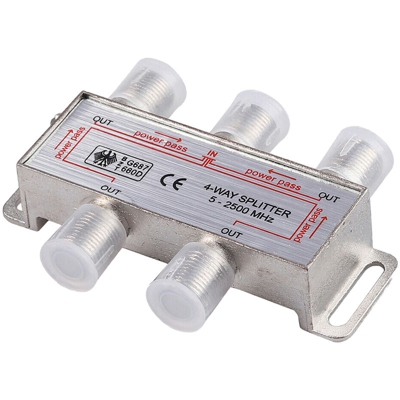 Aigostar - SPLITTER ANTENNA TV A 4 VIE SDOPPIATORE DI SEGNALE SATELLITARE 4 USCITE
