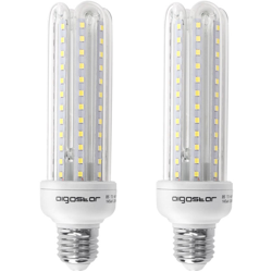 Aigostar - LAMPADINA LED TUBO T3 4U 19W ATTACCO E27 LUCE BIANCO CALDO 3000K NO FLUORESCENTE 2 PEZZI características