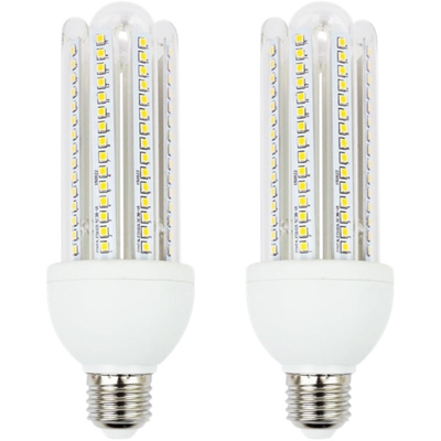 Lampadina Led Tubo T4 4U 23W Attacco E27 Luce Bianco Caldo 3000K No Fluorescente 2 Pezzi - AIGOSTAR