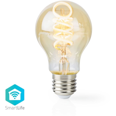 Lampadina con Filamento LED Wi-Fi a Luce Bianca Calda e Fredda | A Spirale | E27 | A60 | 5,5 W | 350 lm NE550716088 - Nedis - KASANOVA