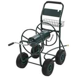 Carrello Avvolgitubi Da Giardino Connettori 1/2'''' Acciaio Verde en oferta