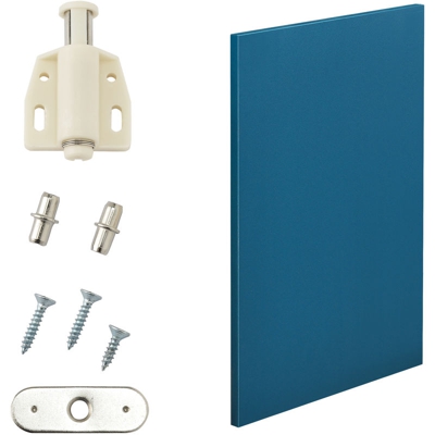 [en.casa] - Porta per scaffale stabile in turchese - MDF, impiallacciato - adatto per scaffale murale (AxLa) 45x3cm