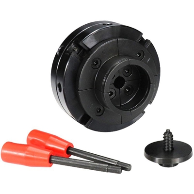 Mandrino del tornio per la lavorazione del legno da 4 pollici 100 parti Mandrino a 4 griffe Mandrino autocentrante conico serrato a mano Micro