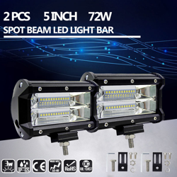 2 pezzi 5inch luce 72W LED Bar fascio di punto del lavoro luce di azionamento Fendinebbia illuminazione della strada per la jeep camion características
